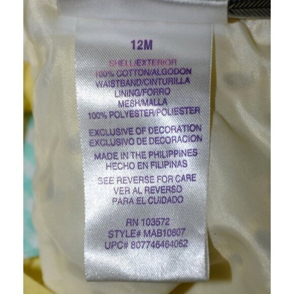 NWT Blueberi Boulevard Girls 12M Yellow Eyelet Lace Dress Plaid Belt with Daisy - Picture 11 of 12